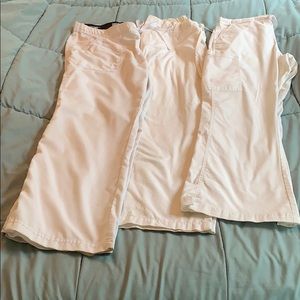 Lot of white size medium scrub pants